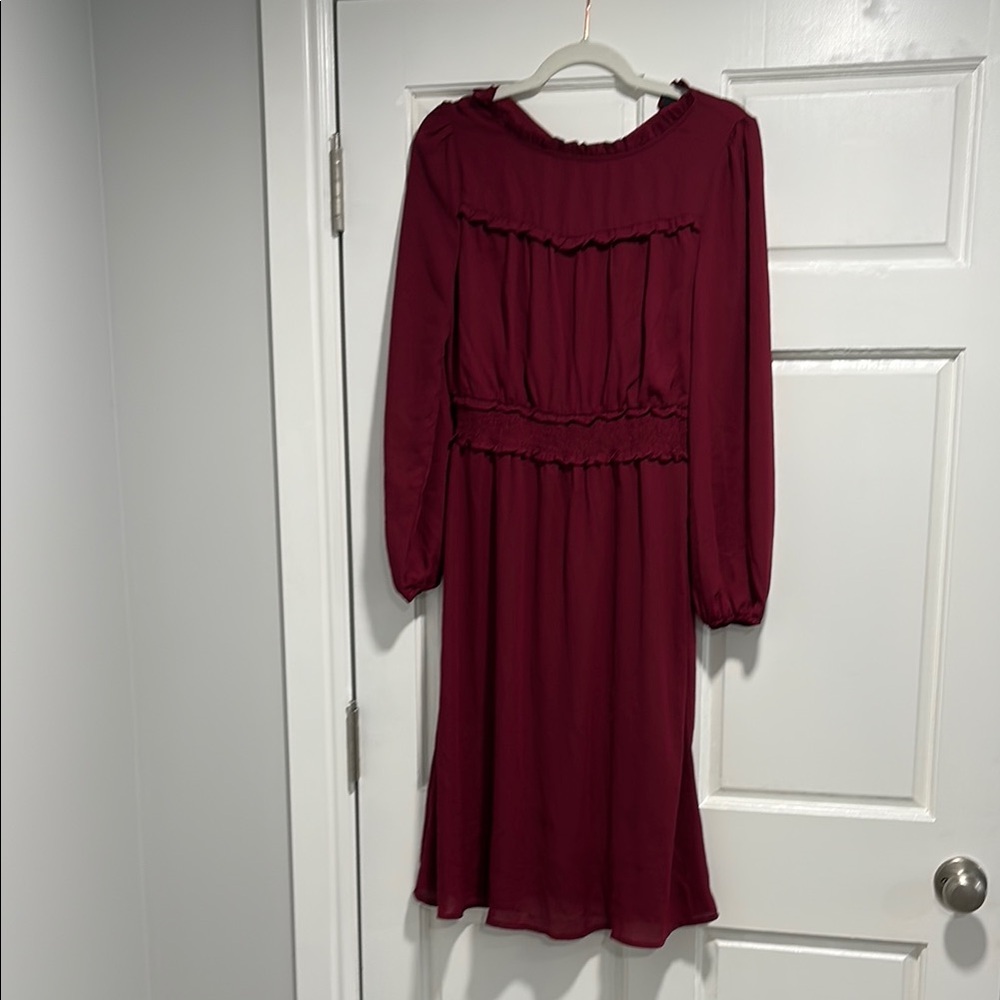 Elegant Burgundy Dress